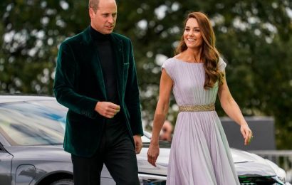 Kate stuns in a re-worn dress and Prince William rocks green velvet at Earthshot awards