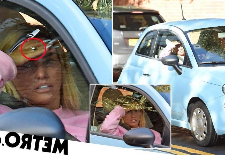 Katie Price shows huge engagement ring as she travels to rehab