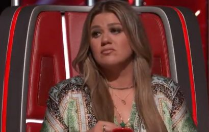 The Voice's Kelly Clarkson mocked by judges Blake Shelton and Ariana Grande with new drinking game