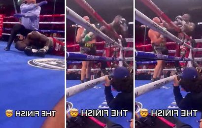 Watch stunning new ringside footage inches away from Tyson Fury as he KOs Deontay Wilder with brutal right hook