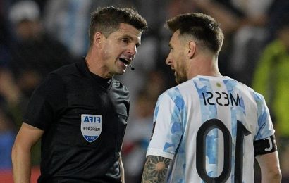 Argentina vs Brazil referee BANNED for 'serious errors' after Otamendi escaped punishment for brutal elbow on Raphinha