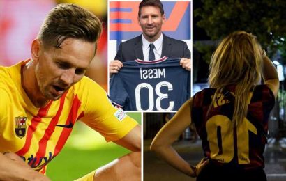 Barcelona’s horror decline 100 days since Lionel Messi’s shock exit… from mammoth debt and empty stadium to Luuk de Jong