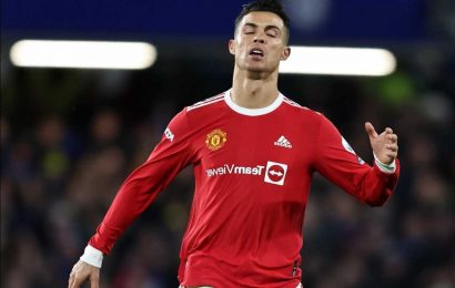 Frustrated Cristiano Ronaldo heads straight down tunnel after Man Utd's draw at Chelsea having been left on bench