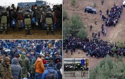 Migrants pelt Polish border guards with rocks and tear gas cannisters