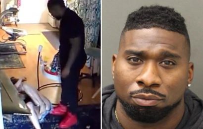 NFL star Zac Stacy arrested for battery after shock footage 'showed him attacking ex-girlfriend in front of baby son’