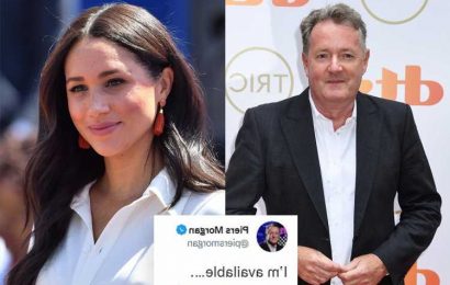 Piers Morgan jokes 'I'm available' as Meghan Markle reveals interview with Ellen just months after Oprah chat