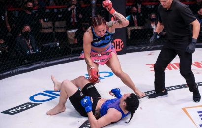 Watch Cris Cyborg score brutal 92-second KO of Sinead Kavanagh at Bellator 271 to retain featherweight title