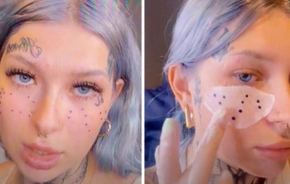 Woman tattoos ‘freckles’ onto face thinking they’d fade – but they don’t
