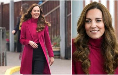 ‘Wow’: Kate Middleton dazzles in ‘polished’ £358 fuchsia coat during surprise royal outing