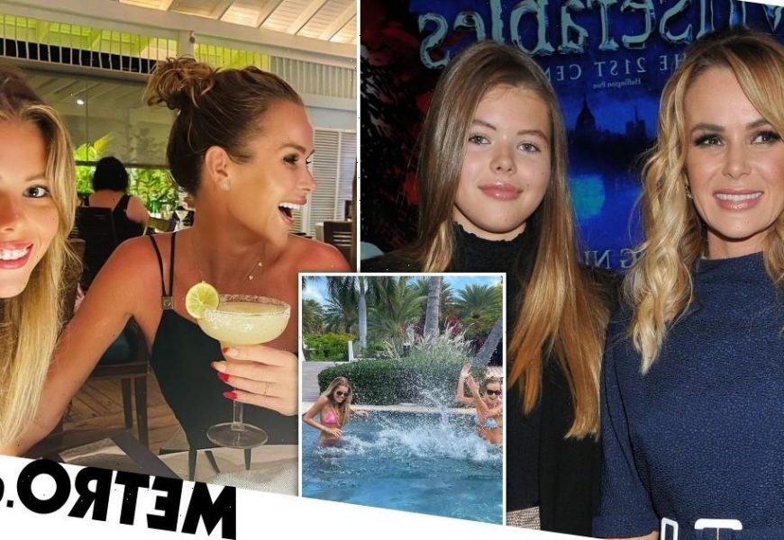 Amanda Holden larks about in pool with daughter as ‘modelling career beckons'