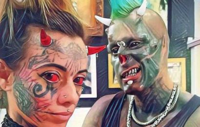 Extreme body modification addict ‘Human Satan’ gets tattoo of ‘Black Alien’ man