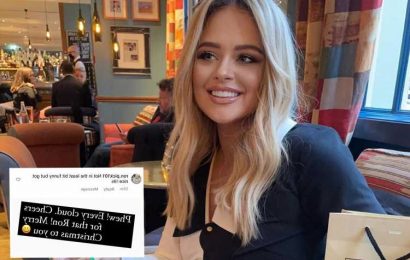 Furious Emily Atack hits back after crude troll praises her 'nice t**s' in birthday pic