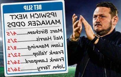 Ipswich Town next manager odds – Frank Lampard & John Terry drift to outsiders as bookies appoint Marc Bircham favourite