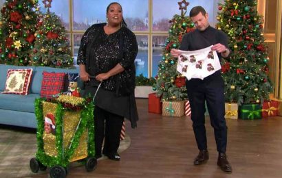 This Morning's Alison Hammond leaves Dermot O'Leary blushing with VERY cheeky gag about his bulge