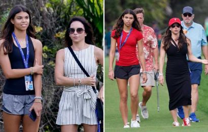 Tiger Woods' daughter Sam, 14, looks unrecognizable in rare photos as she TOWERS over his girlfriend Erica Herman