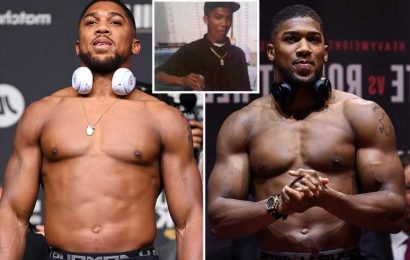 Anthony Joshua shows off incredible body transformation from skinny kid in Nigeria to two-time heavyweight champ