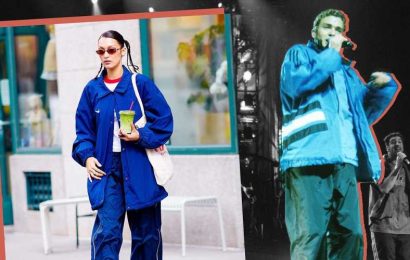 Bella Hadid Has Been Dressing Like '90s NSYNC and We Honestly Can't Unsee It