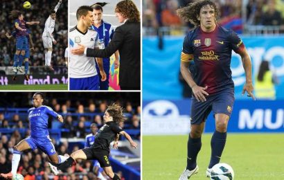 Carles Puyol names Didier Drogba and Sergio Aguero in best XI of players he's faced.. but Cristiano Ronaldo misses out