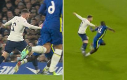 Chelsea fans outraged as Tottenham defender Matt Doherty escapes red card for 'ankle-breaking' lunge on Malang Sarr