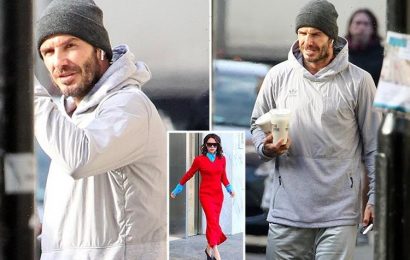 David Beckham has been spotted for the first time since 'Beckileaks' drama as he steps out in London while wife Victoria gets back to work in New York