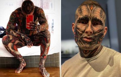 I'm unrecognisable after covering 95% of my body in extreme tattoos – my £40k transformation only began five years ago