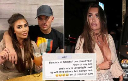 Lauren Goodger and boyfriend Charles's texts shared online as she tells him 'I kiss you in your sleep'