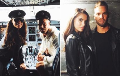 Love Island's Jessica Shears and Dom Lever emerge in matching leather jackets and jeans as she calls him 'the guy I love'
