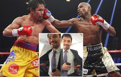 Manny Pacquiao hints at Floyd Mayweather rematch by posting a picture of his new jacket on Instagram