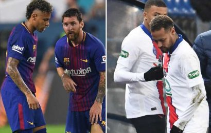 Neymar WILL miss Champions League clash at Barcelona and could sit out return leg as injured PSG ace ruled out for month