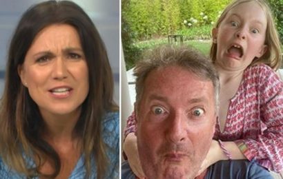 Piers Morgan's daughter Elise, 8, mimics GMB's Susanna Reid to tell off her dad in hilarious holiday snaps
