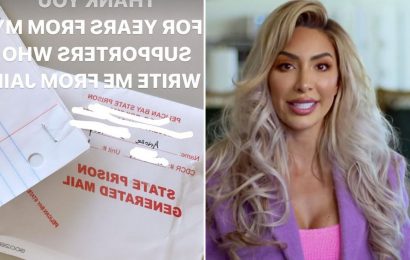 Teen Mom Farrah Abraham shows off letters from JAIL after offering to send jars of her own POOP to Only Fans subscribers