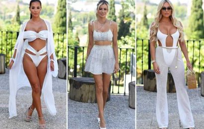Towie cast look incredible as Amber Turner, Olivia Attwood and Yazmin Oukhellou glam up for White Party