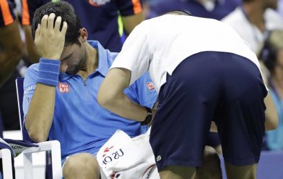 US Open: Novak Djokovic battles past Jerzy Janowicz in four sets despite wrist and elbow injuries – The Sun