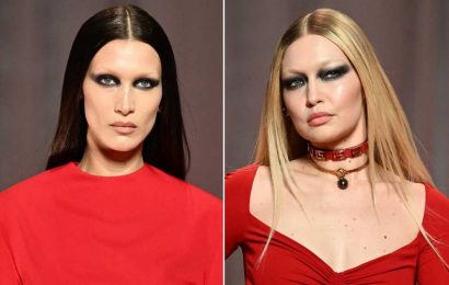 Bella and Gigi Hadid bleach their eyebrows for Versace