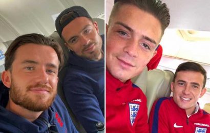Ben Chilwell shares incredible throwback picture on plane with Jack Grealish four years ago on England duty
