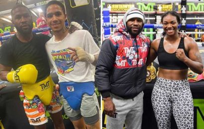 Floyd Mayweather sparring 21-year-old for eight rounds and taking NO breaks in comeback training, Claressa Shields says