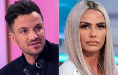 Katie Price slams 'selfish hypocrite' Peter Andre live on Good Morning Britain as she hits out at him for not letting their kids on her reality show
