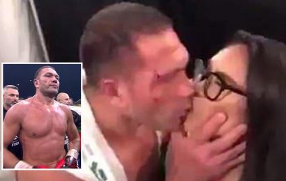 Kubrat Pulev apologises for kissing reporter Jenny Sushe and says it was an 'expression of joy'