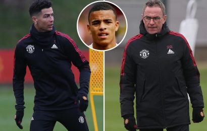 Man Utd stars back in training with no Mason Greenwood in sight after being suspended following rape arrest