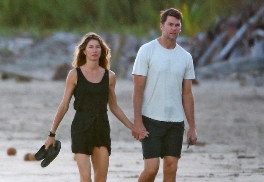 Tom Brady and Gisele Bundchen Hold Hands Walking on Beach in Costa Rica