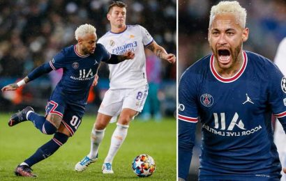 Watch Neymar's game-changing highlights from 20-minute Real Madrid cameo as PSG ace helps inspire crucial first-leg win