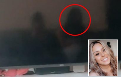 I spotted ghostly figure in reflection of my TV screen despite being home alone – it was like a scene from a horror film