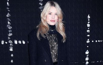 Mick Jagger’s Daughter Georgia May, 30, Slays In Sheer Lace Top & Mini Skirt At Chanel Show