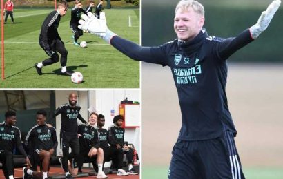 Aaron Ramsdale hands Arsenal huge boost in race for top four as he returns to training ahead of Crystal Palace clash