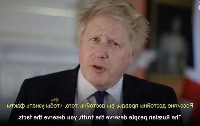 Boris pleads with Russians in their own language over Putin war crimes