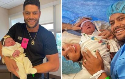 Brazilian star Hulk celebrates birth of first child with ex-wife's niece and posts gushing message to his 'princess'
