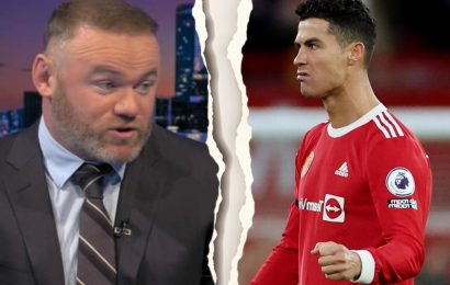 Cristiano Ronaldo hits back at 'jealous' Wayne Rooney after Derby boss tells Man Utd to AXE his old team-mate