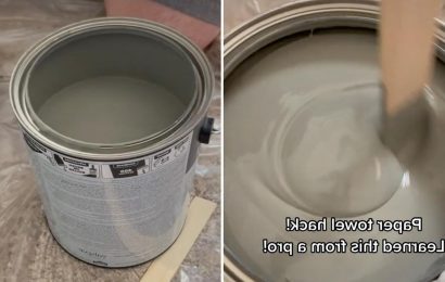 DIY fan reveals easy hack to avoid mess when painting your house