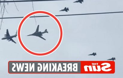 Moment Putin's nuclear bomber flies close to Ukraine border in major war escalation