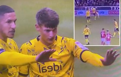 Watch West Brom's Gardner-Hickman boot ball into Nottingham Forest fans after whistle and leave entire stand fuming